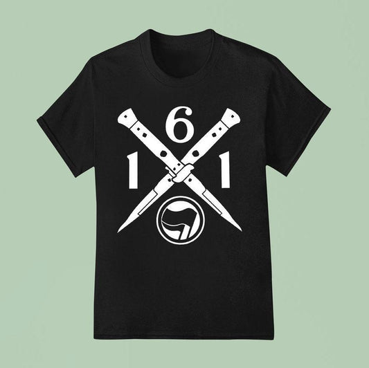 161 Anti - Fascist Action Knives Aufnher Shirt