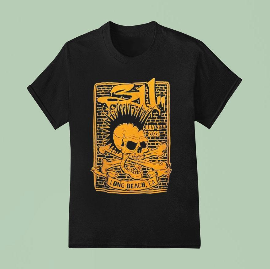 311 Vans Warped Tour 2025 Event In Long Beach California On July 27 Skull Shirt