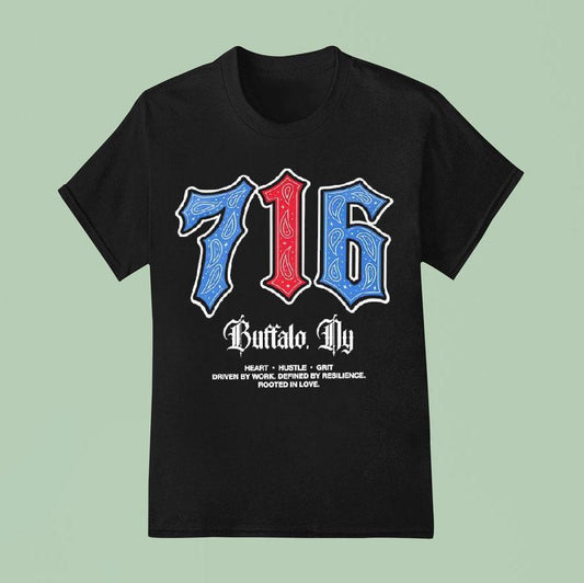 716 From Buffalo Ny Heart Hustle Grit Driven By Work Defined By Resilience Rooted In Love Shirt