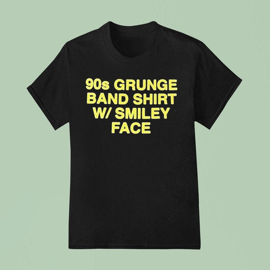 90s Grunge Band Shirt W Smiley Face Shirt