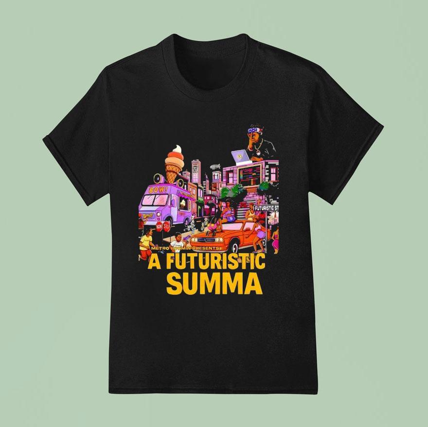 A Futuristic Summa Rap Album Cover Street Art Cartoon Hip Hop Shirt
