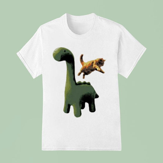 Abram Engle Kurt Dino Cat Shirt