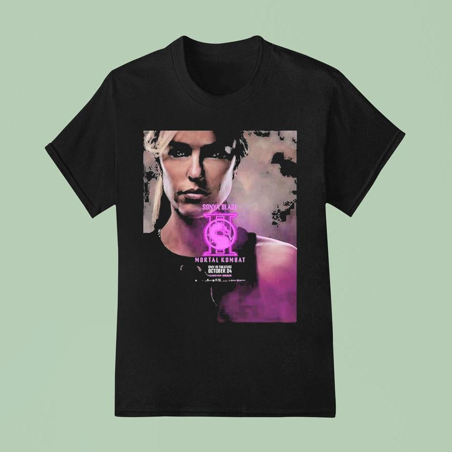 Mortal Kombat 2 Character For Jessica Mcnamee As Sonya Blade Only In Theaters October 24 2025 Shirt
