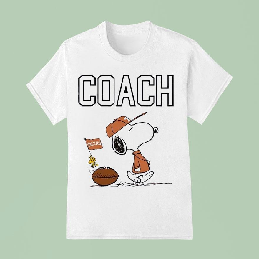 Snoopy Coach Texas Longhorns Football Shirt