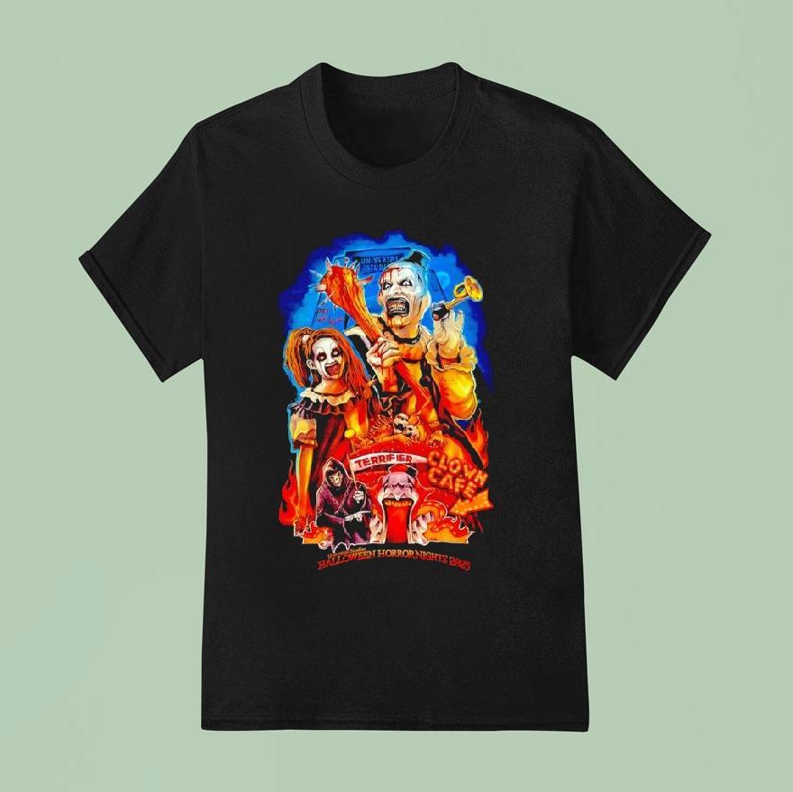Terrifier Clown Cafe Universal Studios Halloween Horror Nights 2025 Shirt