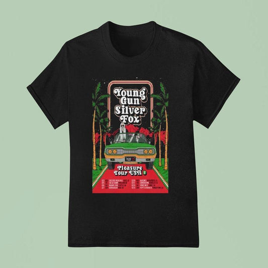 Young Gun Silver Fox Pleasure Tour Usa Summer 2025 Shirt