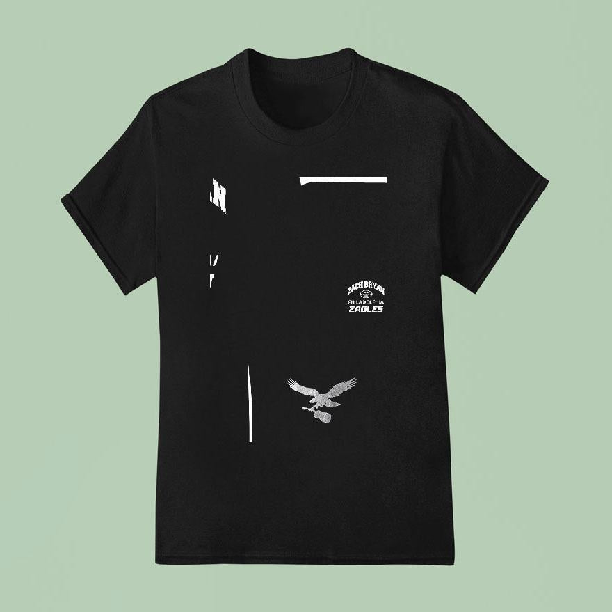 Zach Bryan X Philadelphia Eagles Logo Silhouette Shirt