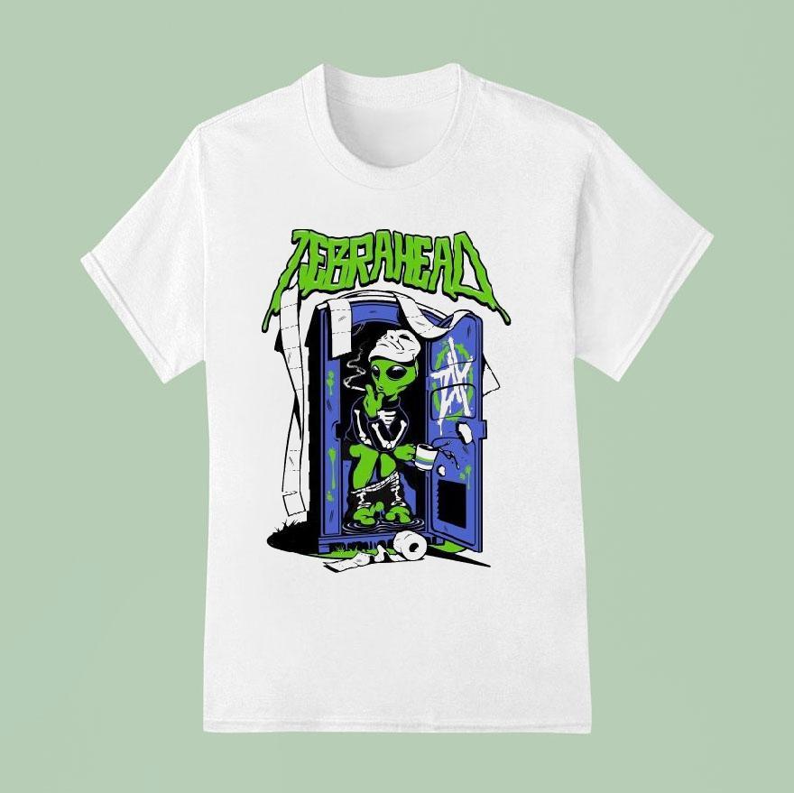 Zebrahead Coffee Break Alien Toilet Shirt