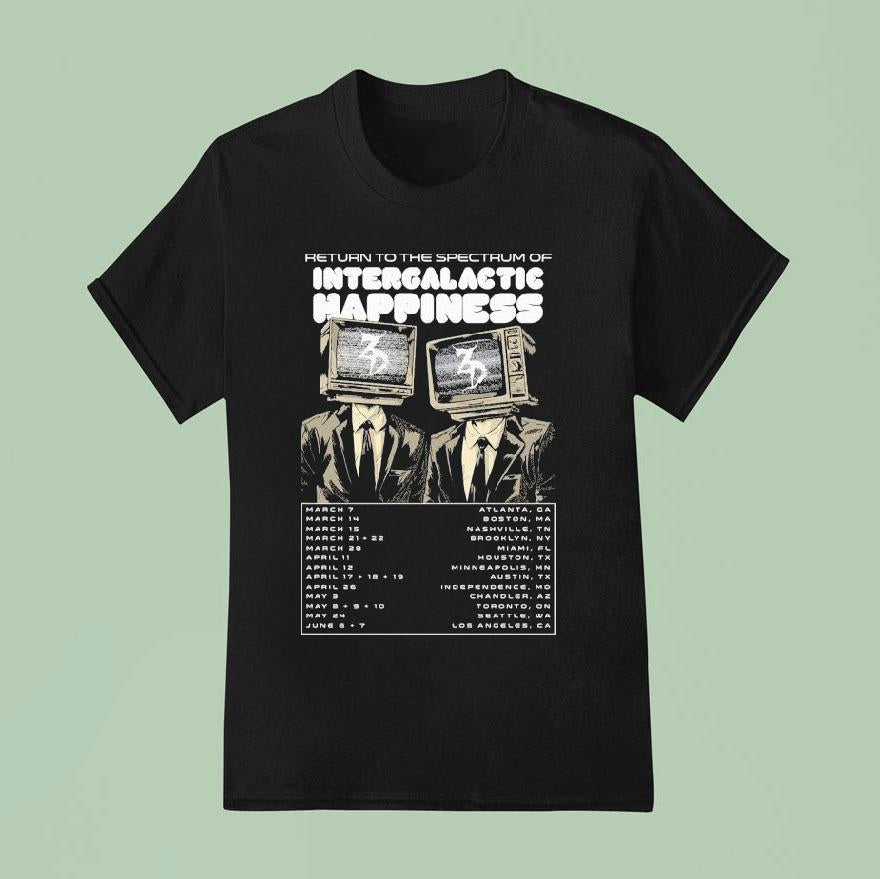 Zeds Dead Return To The Spectrum Of Intergalactic Happiness Tour 2025 Tv Shirt