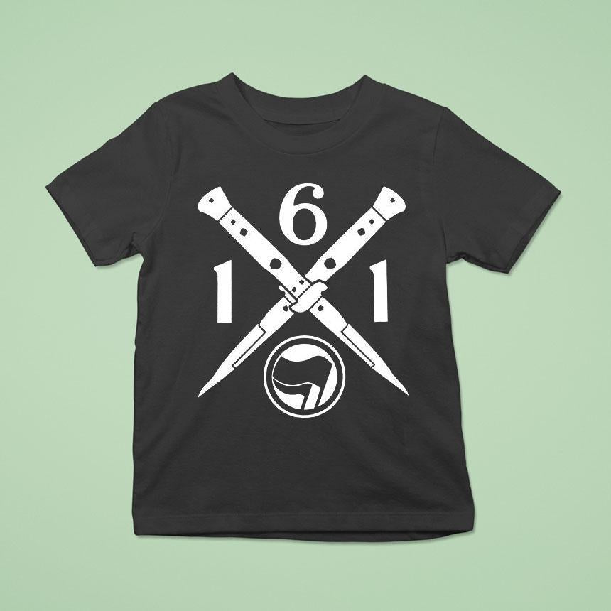 161 Anti - Fascist Action Knives Aufnher Shirt
