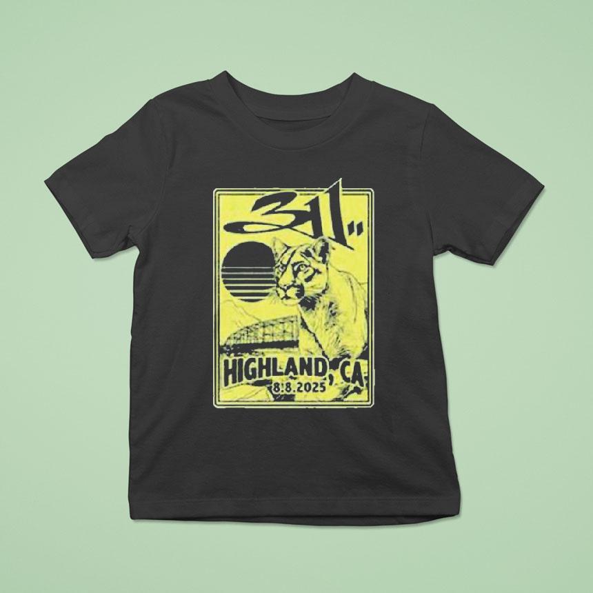 311 Highland California 2025 Concert At Yaamava Theater At Yaamava Resort And Casino On August 8 Lion Shirt