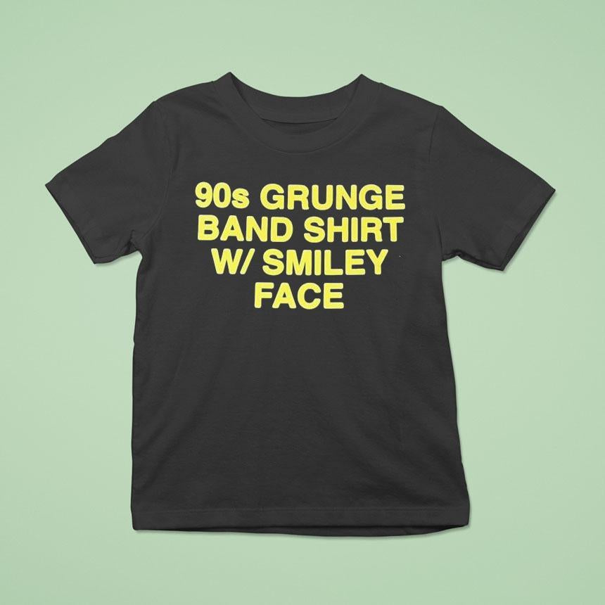 90s Grunge Band Shirt W Smiley Face Shirt