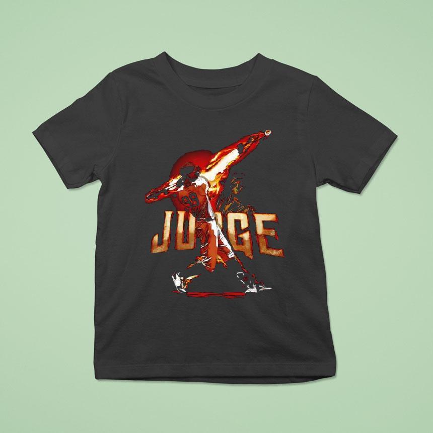 Aaron Judge Fire Swing New York Yankees Baseball Shirt