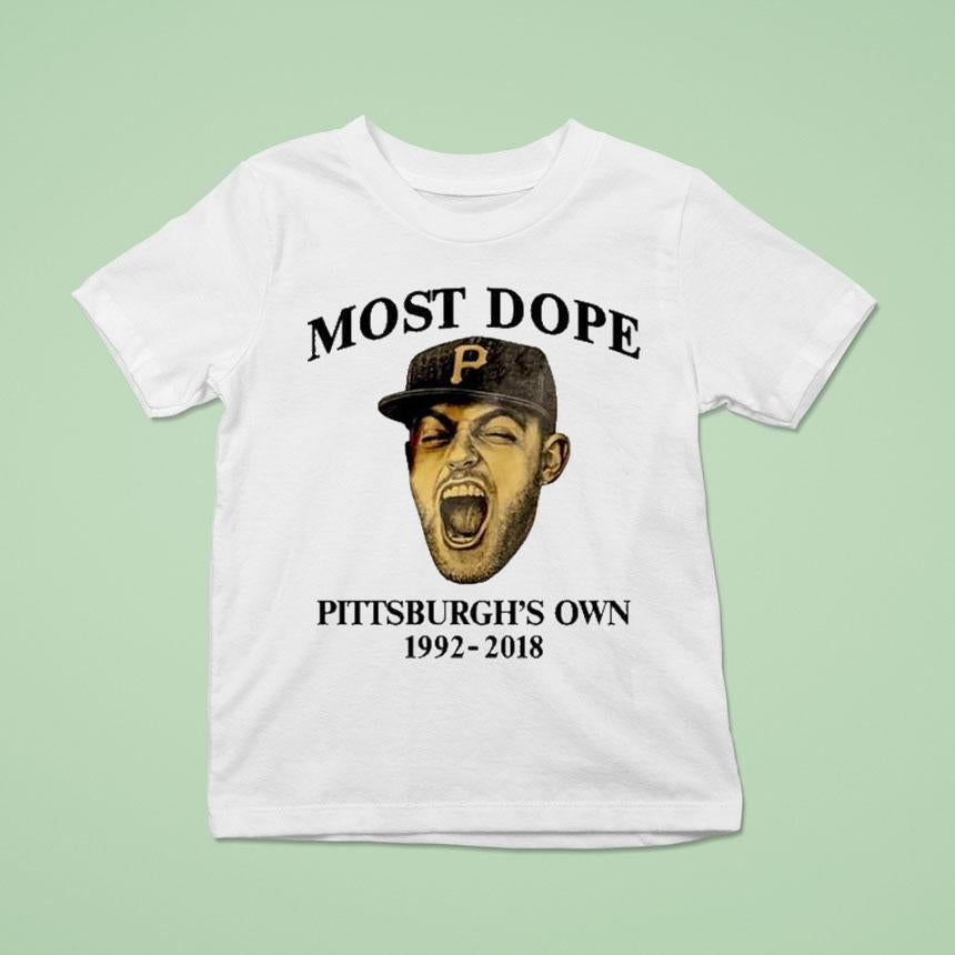 Mac Miller Most Dope Pittsburgh's Own 1992 2018 Pittsburgh Pirates Head Shirt