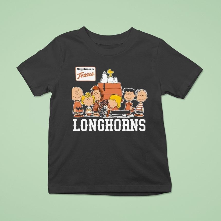 Peanuts Characters Happiness Is Texas Longhorns Shirt