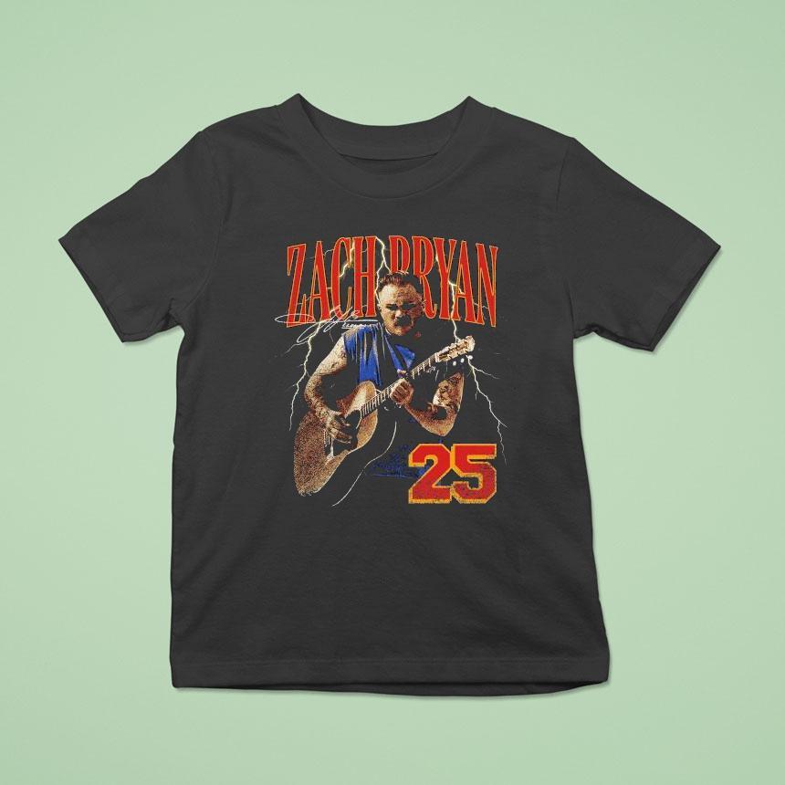 Zach Bryan Lightning 2025 Guitar Shirt