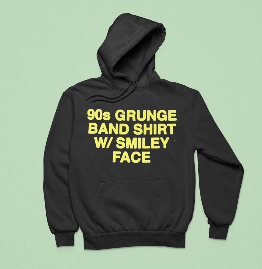 90s Grunge Band Shirt W Smiley Face Shirt