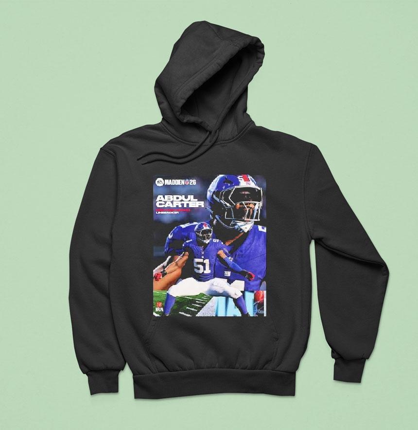 Abdul Carter New York Giants Rookie Debut Madden Nfl 26 American Football 2026 Shirt