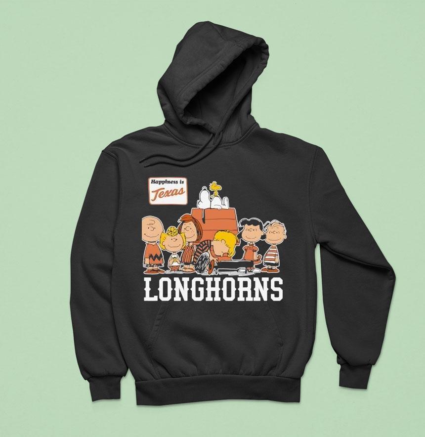 Peanuts Characters Happiness Is Texas Longhorns Shirt