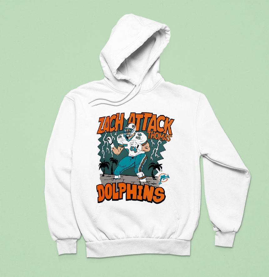 Zach Attack Thomas Miami Dolphins Cartoon Shirt
