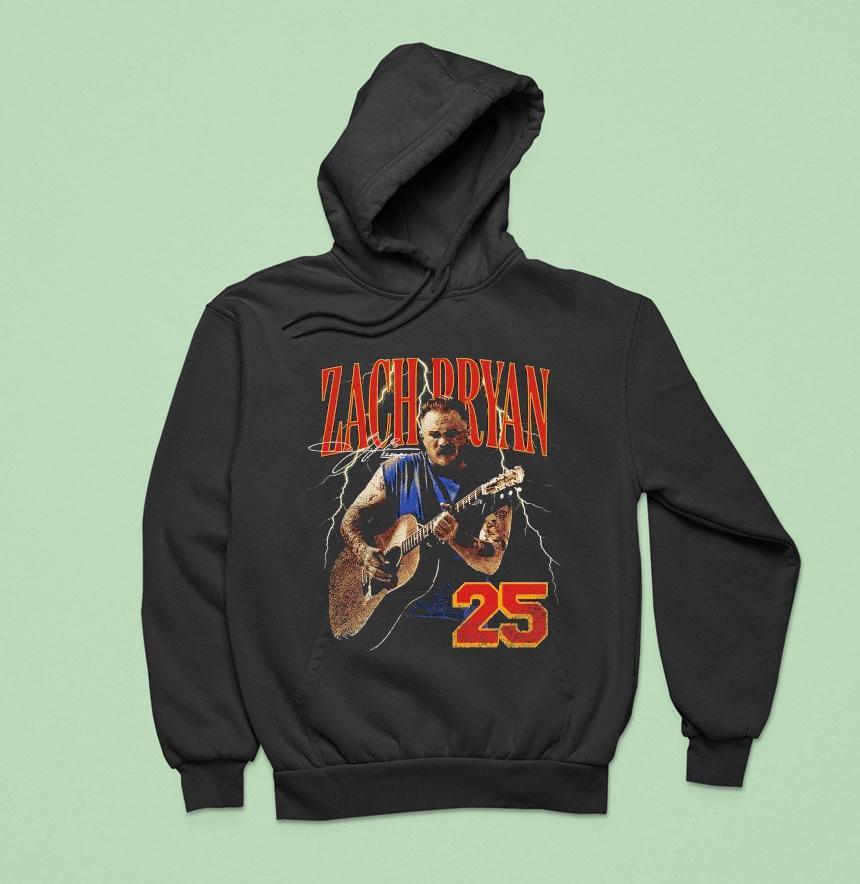 Zach Bryan Lightning 2025 Guitar Shirt