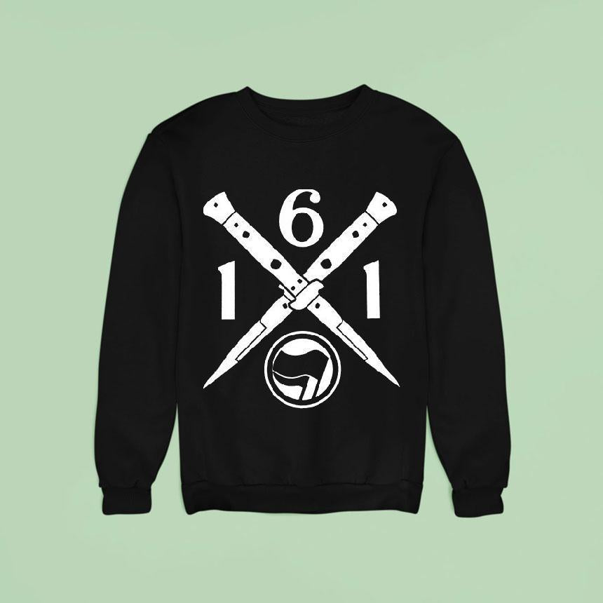 161 Anti - Fascist Action Knives Aufnher Shirt