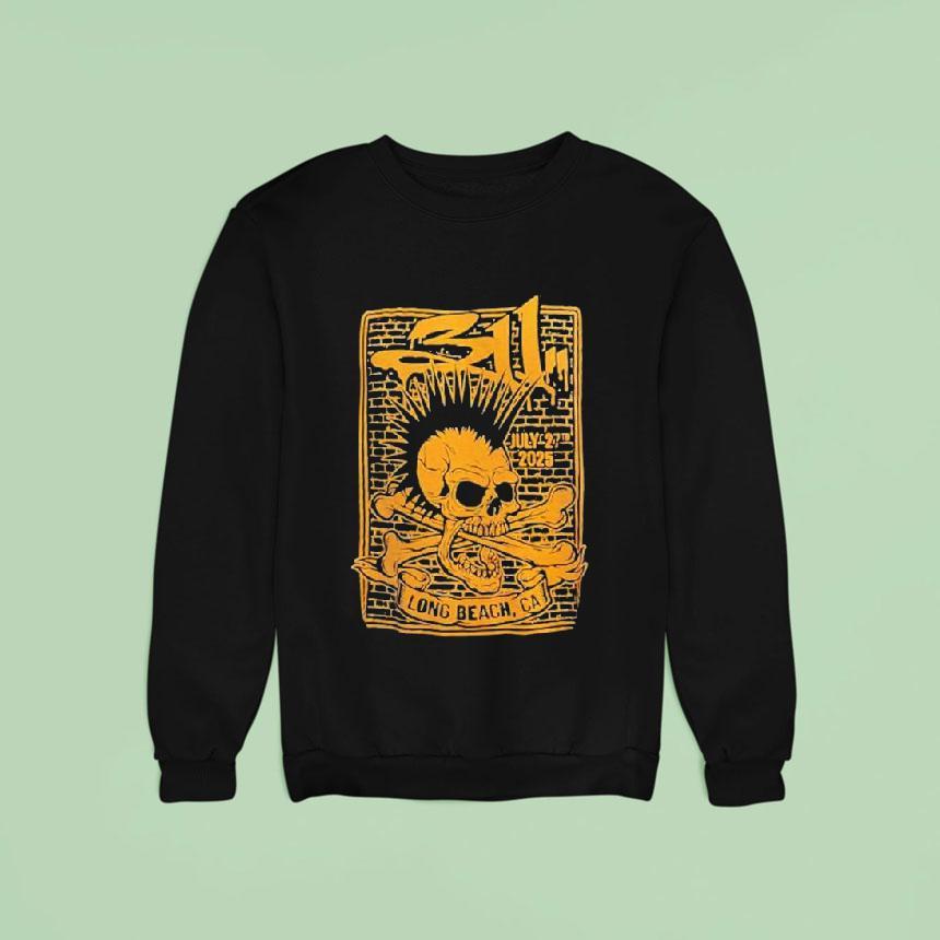311 Vans Warped Tour 2025 Event In Long Beach California On July 27 Skull Shirt