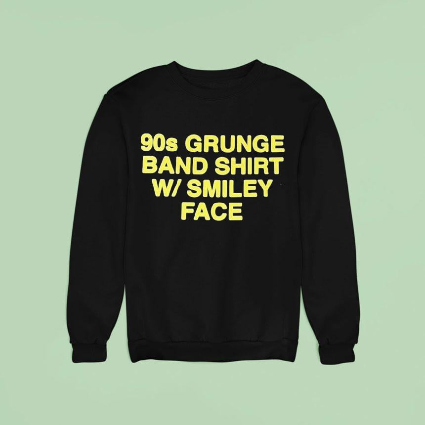 90s Grunge Band Shirt W Smiley Face Shirt