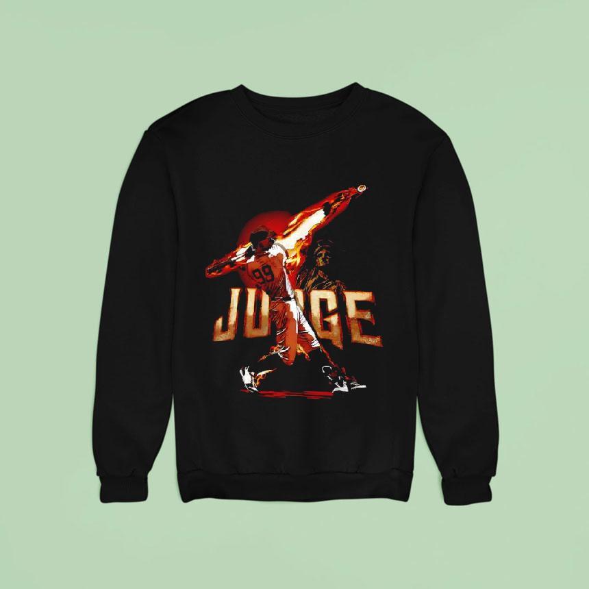 Aaron Judge Fire Swing New York Yankees Baseball Shirt