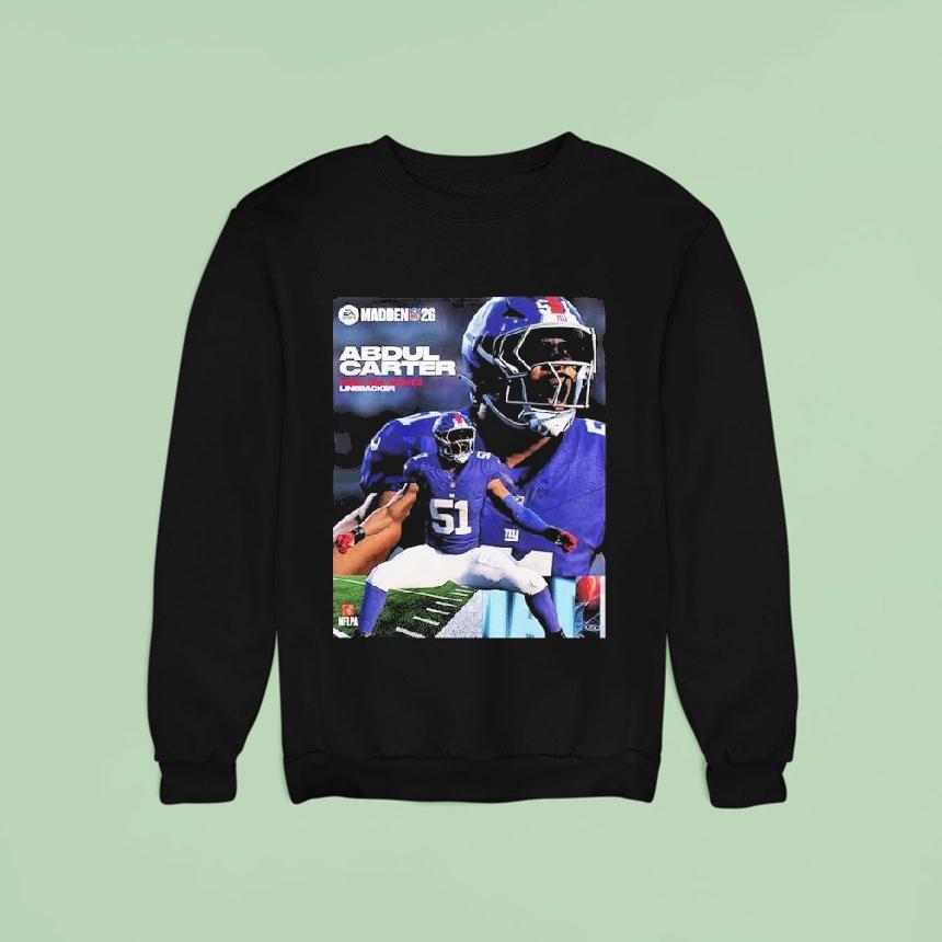Abdul Carter New York Giants Rookie Debut Madden Nfl 26 American Football 2026 Shirt