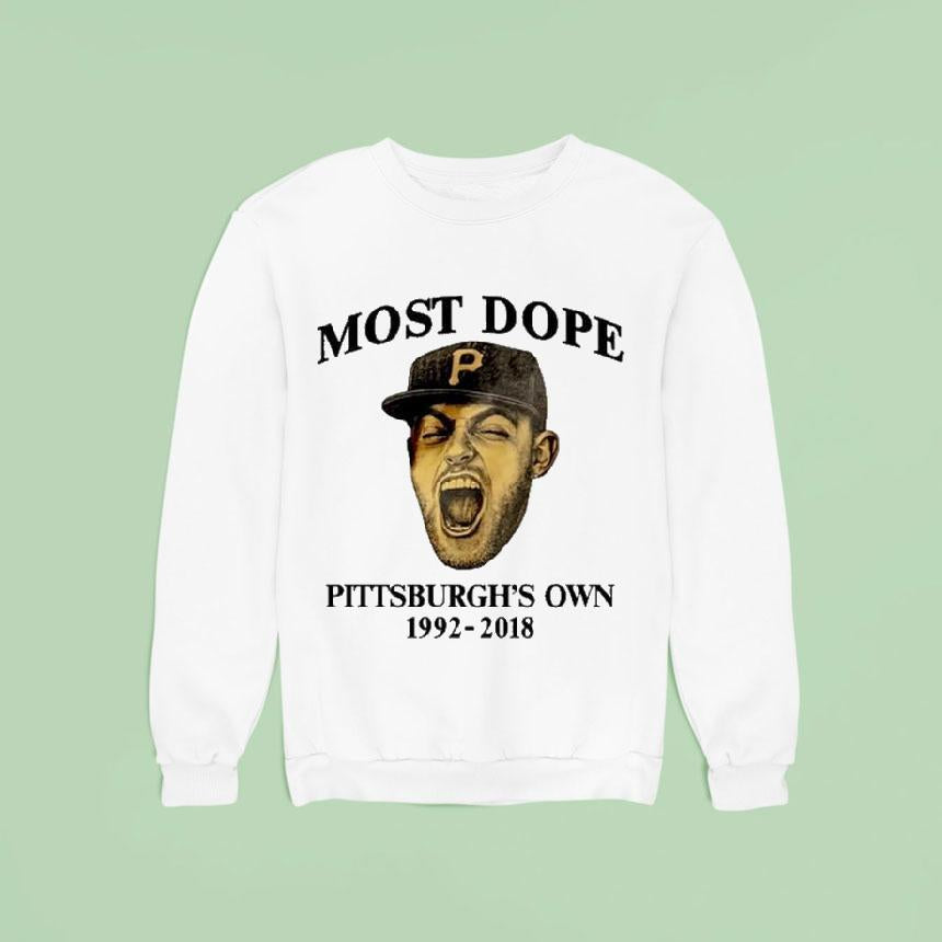 Mac Miller Most Dope Pittsburgh's Own 1992 2018 Pittsburgh Pirates Head Shirt
