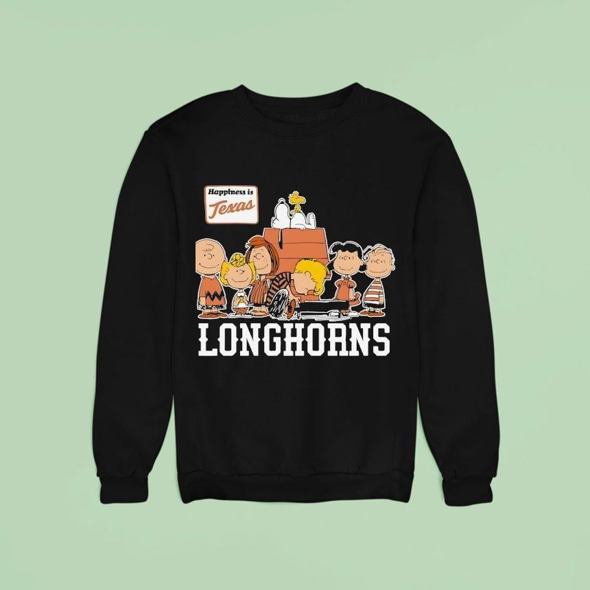 Peanuts Characters Happiness Is Texas Longhorns Shirt