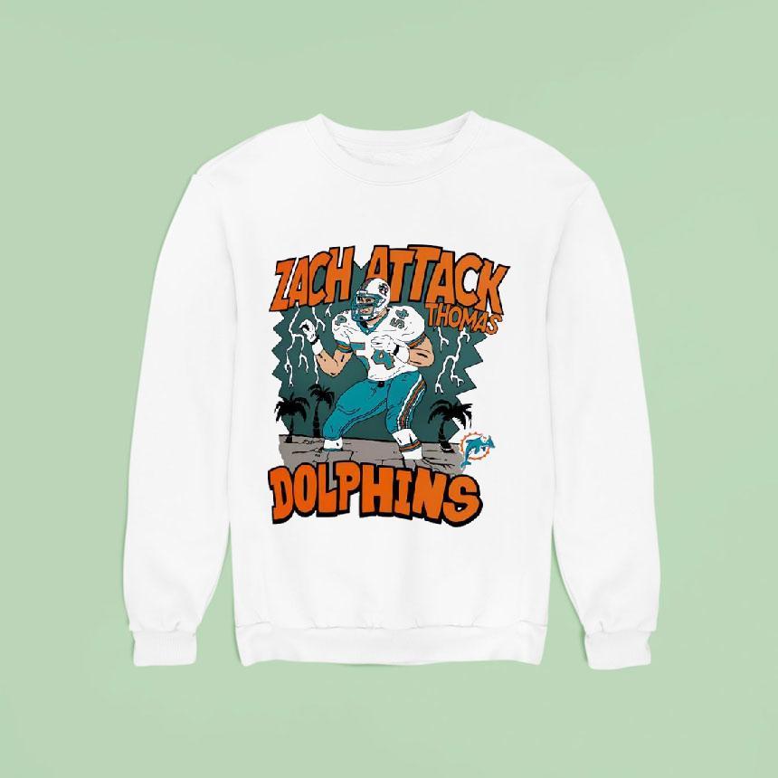 Zach Attack Thomas Miami Dolphins Cartoon Shirt