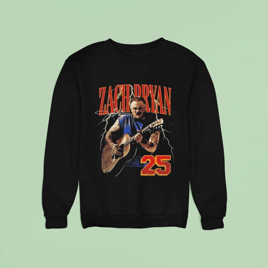 Zach Bryan Lightning 2025 Guitar Shirt