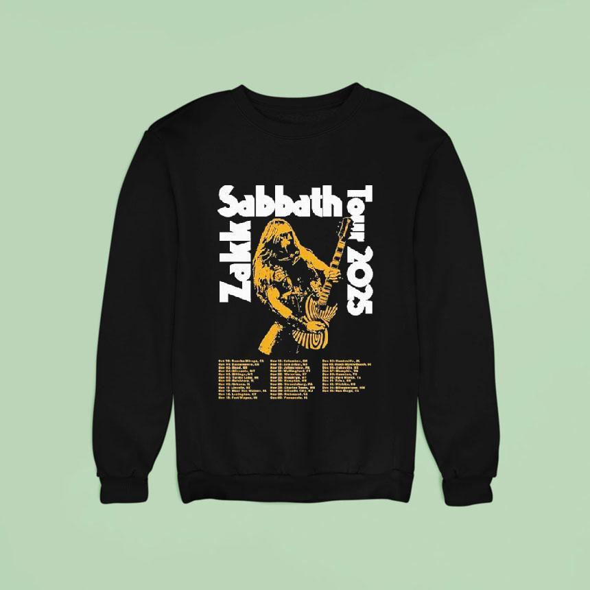 Zakk Sabbath Tour 2025 Dates On October 30 In Rancho Mirage Ca Shirt